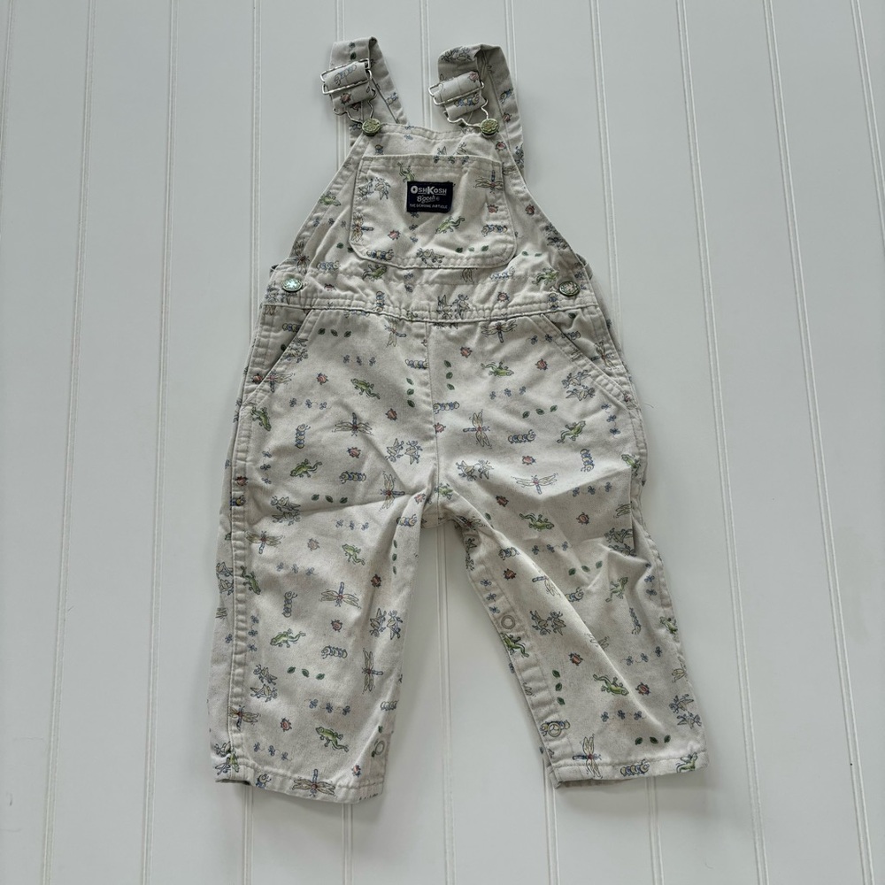 Oshkosh B’gosh Vintage Toddler Bugs Overalls 24M Made in Canada